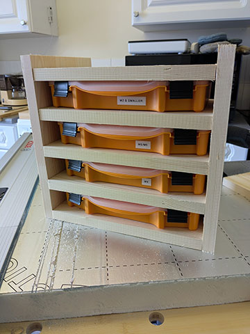 One wood thickness extra height for clearance